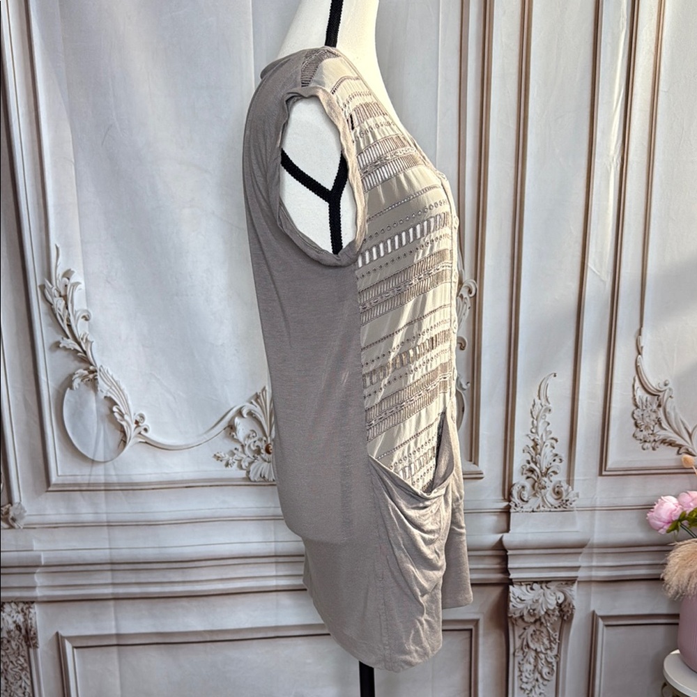 3.1 Phillip Lim Brown Sleeveless Ruched Blouse - Picture 2 of 5
